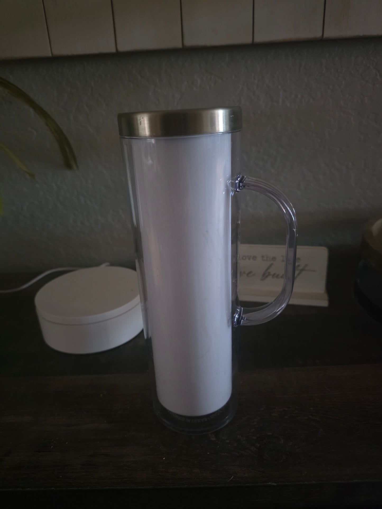 20 oz. Straight Skinny Acrylic Tumbler with Handle
