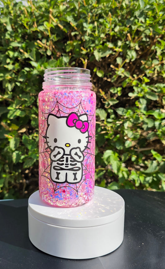 Hello Kitty  Cute Skelton Tumbler