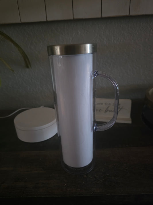 20 oz. Straight Skinny Acrylic Tumbler with Handle