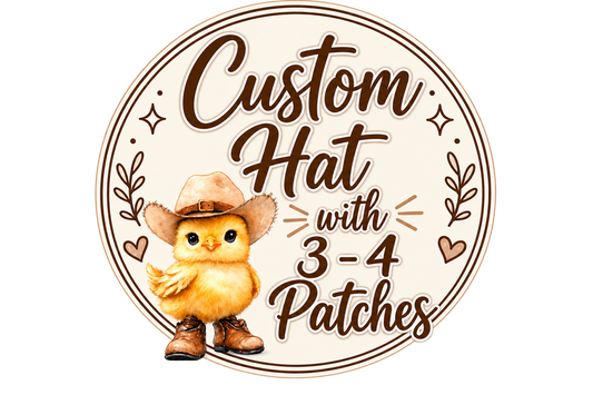 Custom Hat with 3-4 Patches