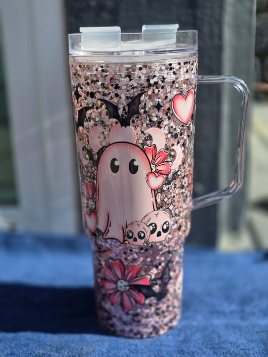 Ghosts and Glitter Tumbler